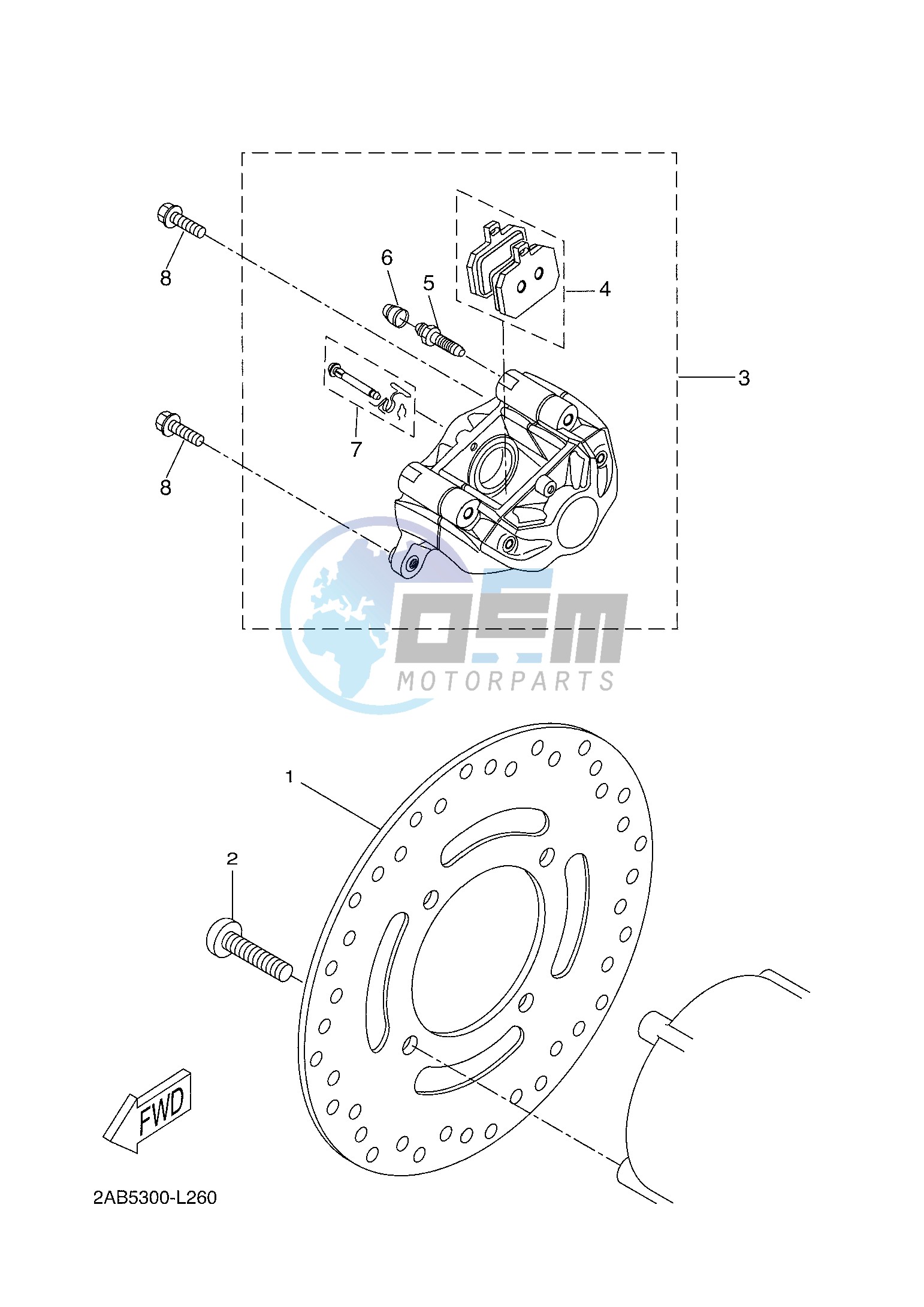 REAR BRAKE CALIPER