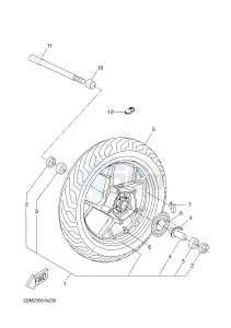 YPR125RA XMAX 125 ABS EVOLIS 125 ABS (2DMK 2DMK) drawing FRONT WHEEL