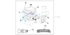 CBF1000T drawing TOP BOX 35 L PEARL SIENNA RED