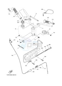 CW50LN BOOSTER (1WP5) drawing STEERING HANDLE & CABLE