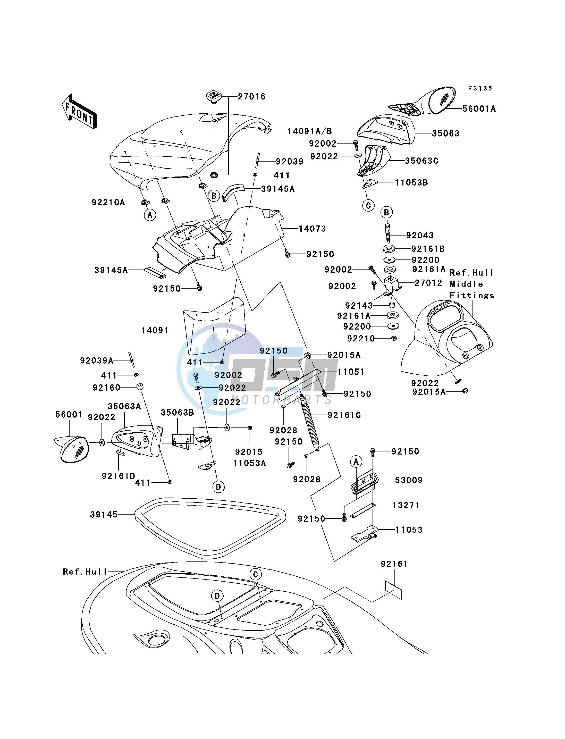 HULL FRONT FITTINGS