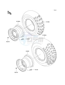 KAF 300 C [MULE 550] (C6-C7) [MULE 550] drawing WHEELS_TIRES