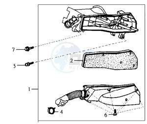 JET EURO X 50 E2 drawing AIRFILTER