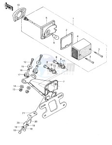 KL 250 A [KLR250] (A3-A4) [KLR250] drawing TAILLIGHT -- 80-81 KL250-A3_A4- -