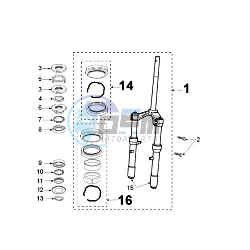 FRONT FORK / STEERINGHEAD 8