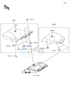 Z1000SX ZX1000WHF XX (EU ME A(FRICA) drawing Seat