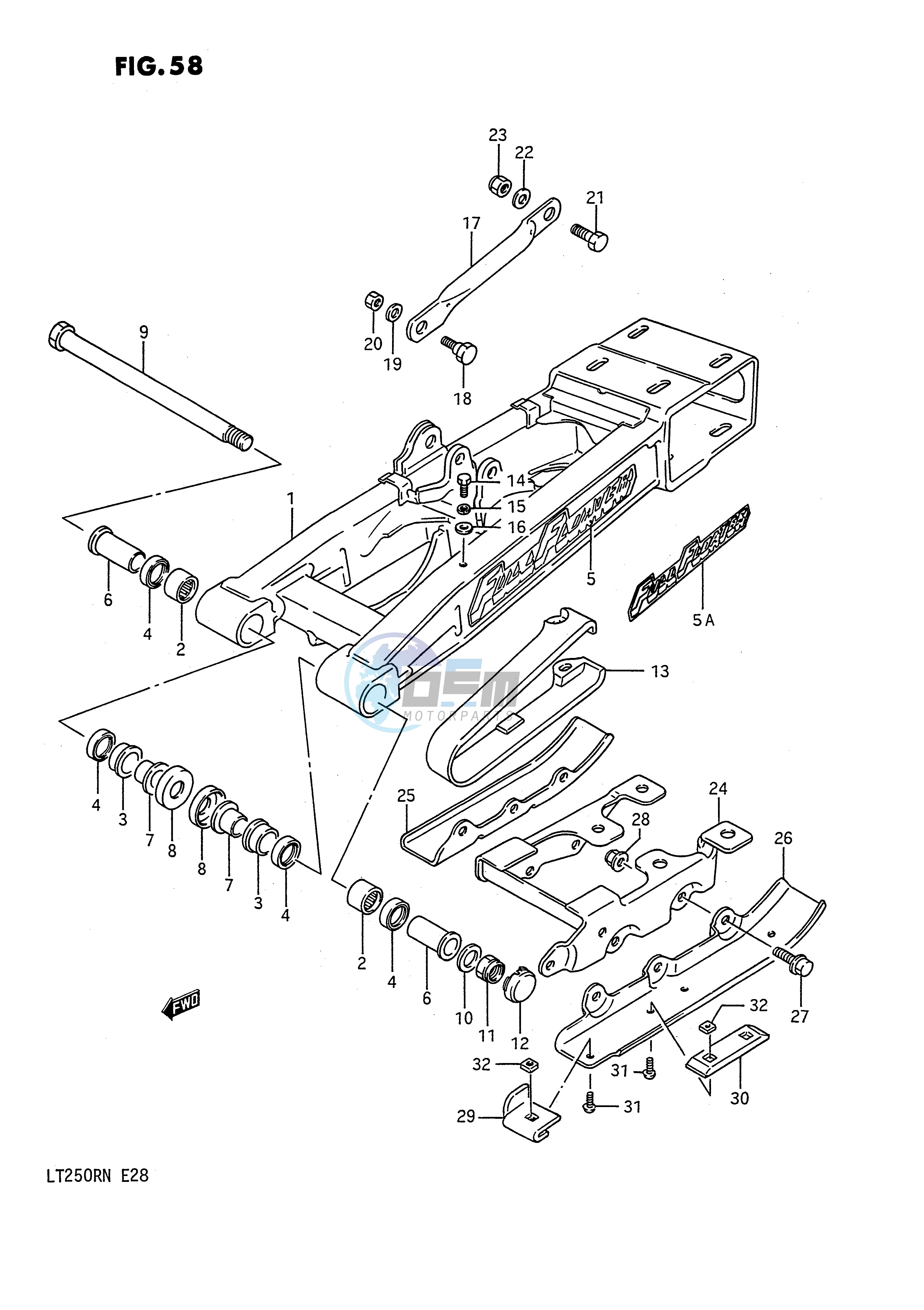 REAR SWINGING ARM (MODEL H J K L)