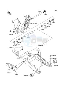 Z1000SX ABS ZX1000HBF FR GB XX (EU ME A(FRICA) drawing Swingarm