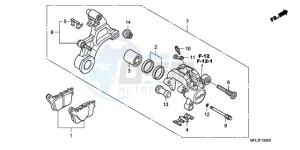 CBR1000RR9 France - (F / MME) drawing REAR BRAKE CALIPER