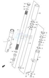 VL1500 (E2) drawing FRONT DAMPER (MODEL K1)