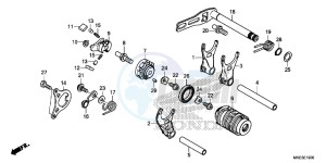 CRF450R Europe Direct - (ED) drawing GEARSHIFT DRUM