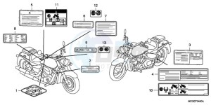 VT750C9 Korea - (KO / MK) drawing CAUTION LABEL