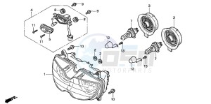 CBR900RR FIRE BLADE drawing HEADLIGHT (3)