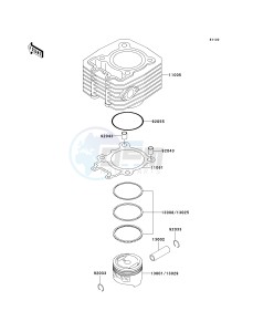 KLF 250 A [BAYOU 250] (A1-A3) [BAYOU 250] drawing CYLINDER_PISTON-- S- -