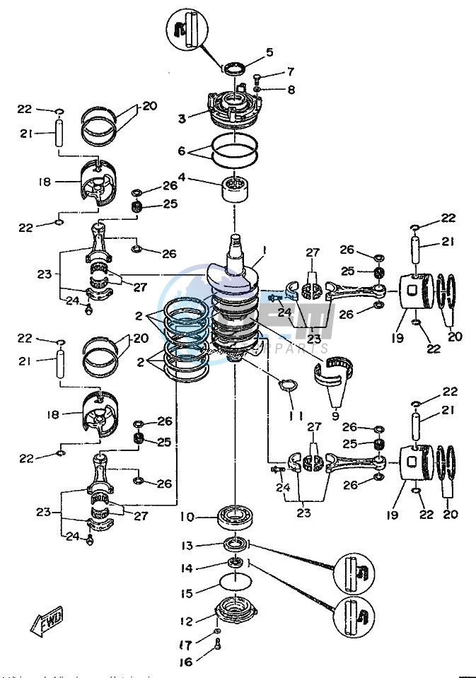 CRANKSHAFT--PISTON