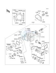 VN 750 A [VULCAN 750] (A20-A21) [VULCAN 750] drawing FRONT BEVEL GEAR