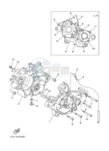 YZ125 (1SRM 1SRN 1SRP 1SRR 1SRR) drawing CRANKCASE