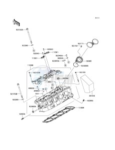 ZX 600 N [ZX-6RR] (N1) N1 drawing CYLINDER HEAD