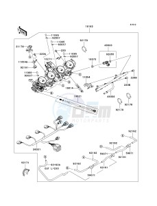 ZX 1400 A [NINJA ZX-14] (A6F-A7FA) A6F drawing THROTTLE