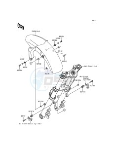 ER-6F EX650EFF XX (EU ME A(FRICA) drawing Front Fender(s)