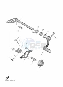 WR450F (BDB8) drawing SHIFT SHAFT