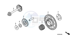 CB600FA3A UK - (E / ABS MKH ST) drawing STARTING DRIVEN GEAR