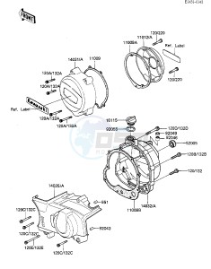 KZ 550 F [SPECTRE] (F1-F2) [SPECTRE] drawing ENGINE COVERS