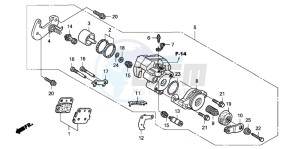 TRX400EX SPORTRAX 400EX drawing REAR BRAKE CALIPER