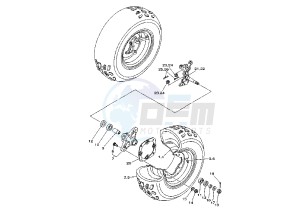 ATV 350 drawing FRONT WHEEL