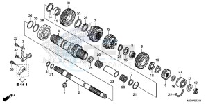 VFR1200XDLF CrossTourer - VFR1200X Dual Clutch 2ED - (2ED) drawing TRANSMISSION (VFR1200XD/ XDA/ XDL/ XDS) (MAINSHAFT)