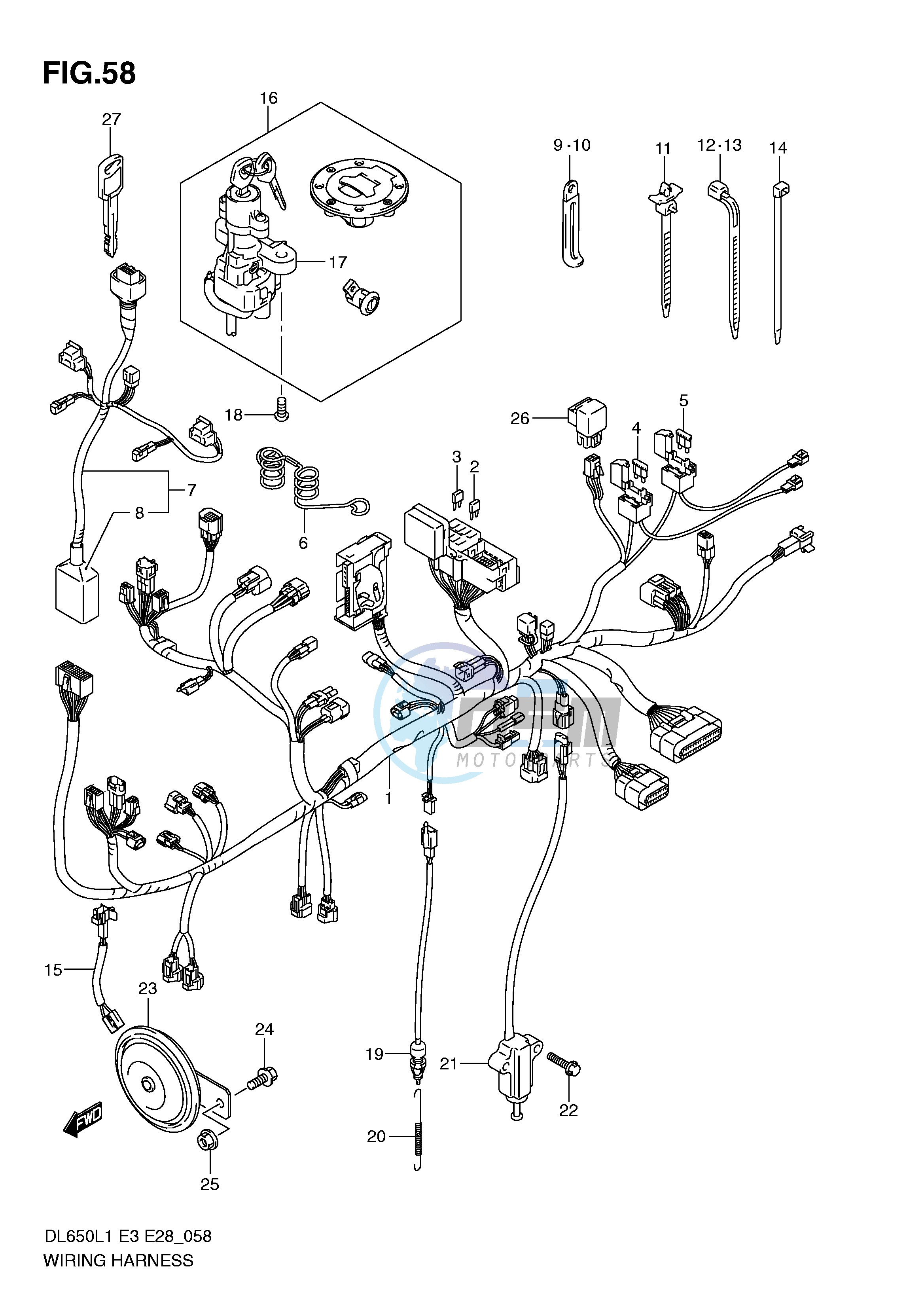 WIRING HARNESS (DL650AL1 E33)