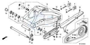 CBR1000RAA UK - (E / ABS HRC MKH) drawing SWINGARM