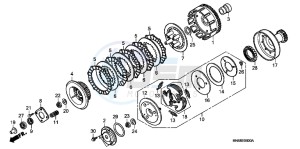 TRX250XC drawing CLUTCH