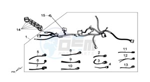 MAXSYM 400 I drawing WIRING HARNASS