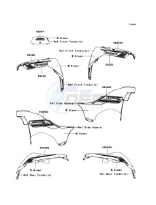 KVF750_4X4 KVF750D9F EU GB drawing Decals(W.Green)(EU,UK)