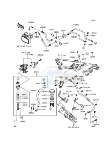 ZZR1400 ABS ZX1400JGF GB XX (EU ME A(FRICA) drawing Rear Master Cylinder