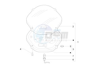 GTS 125 4T E3 drawing Meter combination - Cruscotto