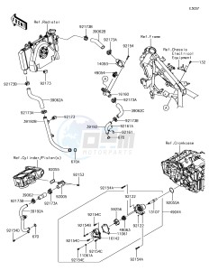 VERSYS-X 300 ABS KLE300CHF XX (EU ME A(FRICA) drawing Water Pipe