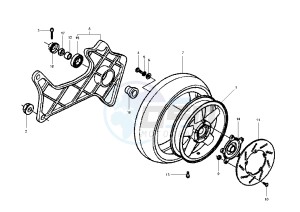 X9 EVOLUTION 500 drawing Rear Wheel