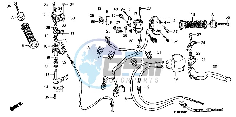 HANDLE LEVER/SWITCH/CABLE (TRX400EX8/X9/XC/XD)