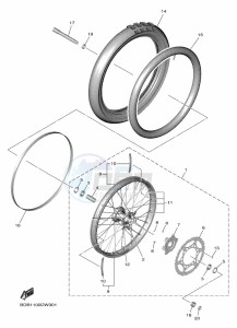 WR450F (BDB4) drawing FRONT WHEEL