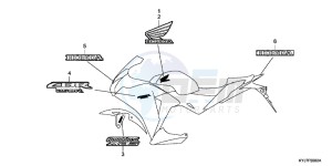 CBR250RAD CBR250R ABS 2E - (2E) drawing MARK (2E,2F,2RU,3ED)