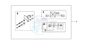 CBF1000TA France - (F / ABS CMF) drawing HEATED GRIP ATT.