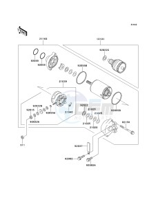 JF 650 K [X2] (K2) [X2] drawing STARTER MOTOR