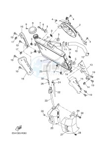 MTM690-U MTM-690-U XSR700 (B345 B345) drawing RADIATOR & HOSE