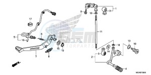 VFR1200XDE CrossTourer - VFR1200X Dual Clutch 2ED - (2ED) drawing PEDAL