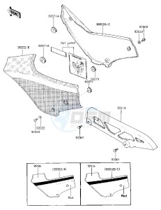 ZX 600 A [NINJA 600] (A1-A2) [NINJA 600] drawing SIDE COVERS_CHAIN COVER -- ZX600-A2- -