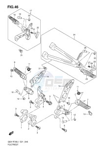 GSX-R750 drawing FOOTREST