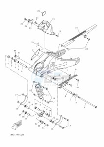 MT-125 MTN125-A (B6G1) drawing REAR ARM & SUSPENSION