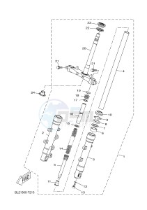 YP125RA EVOLIS 125 ABS (BL22 BL22) drawing FRONT FORK